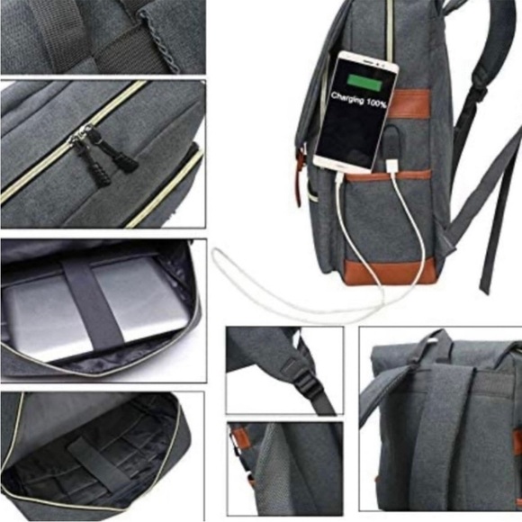 RONYES Trademark Laptop Travel Backpack Grey main image 5